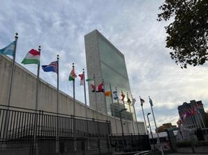 国連でインタビュー